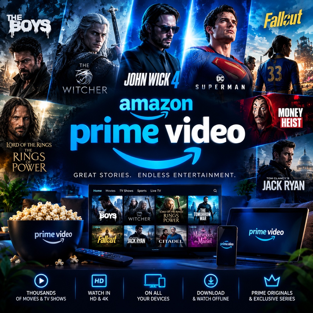 Amazon Prime Video – 1 Month Global Membership | Fast Delivery